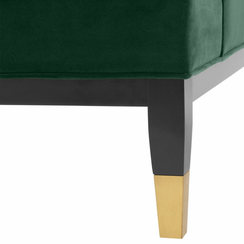 Castelle fotel sötétzöld bársony