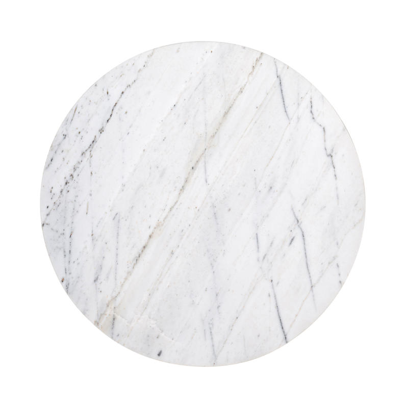 Lexington kör alakú lerakóasztal Cararra márvány