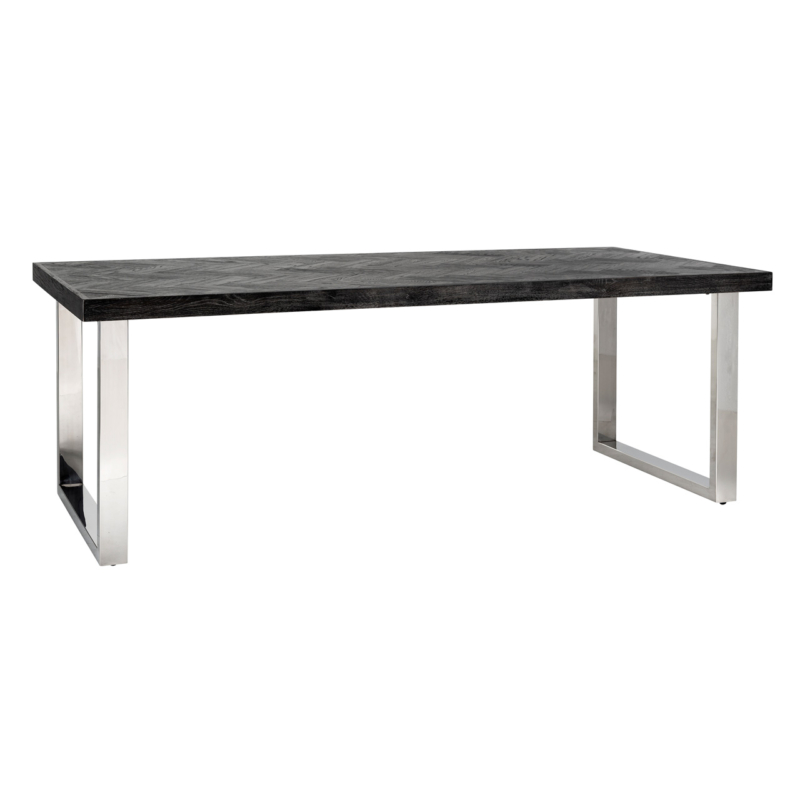 Blackbone étkezőasztal ezüst 180 cm